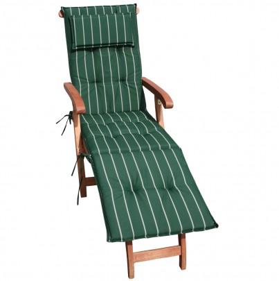 KOMBI: Deckchair Eukalyptus / Auflage tannengrün (#1019084)