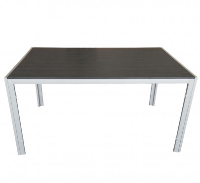 Tisch *Marius* 150*90 cm (schwarz / silberfarben) (#800084)